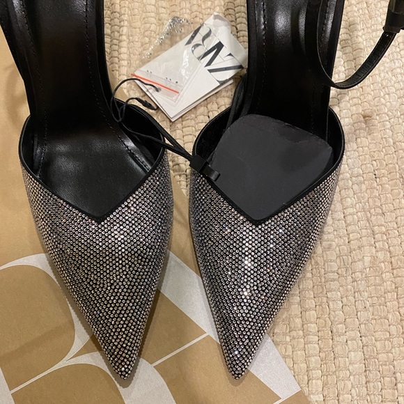 ZARA SPARKLY HIGH HEELED SHOES like PRADA - Picture 13 of 14